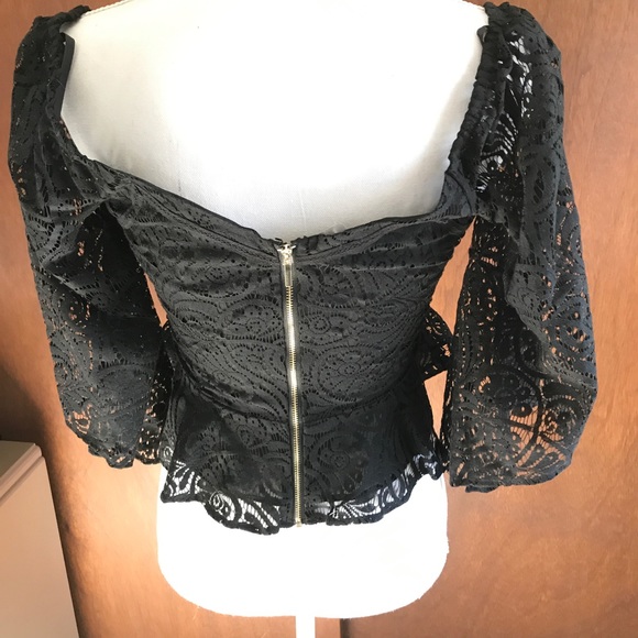 Brand new bebe lace top - Picture 2 of 4